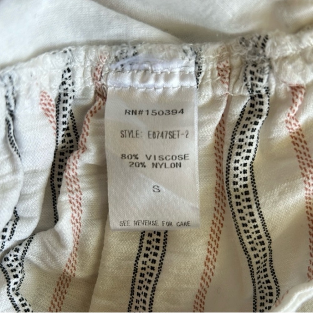 Etophe Studios NWT Stripe Tie Front Two Piece Set - Picture 4 of 4